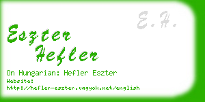 eszter hefler business card